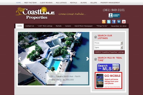 coastline-properties.com site used Agentpress Two