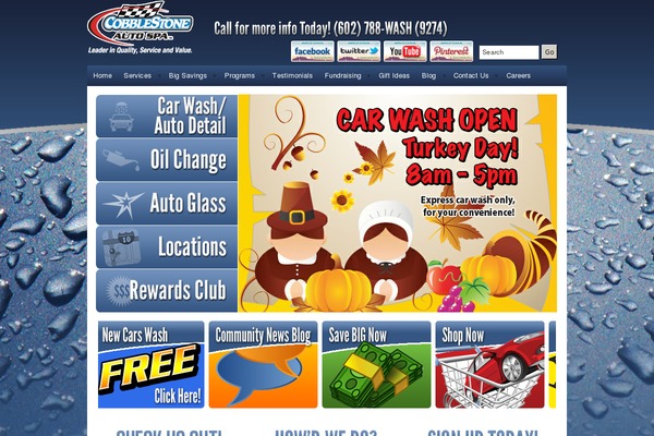 cobblestoneautospa.com site used Architect Theme