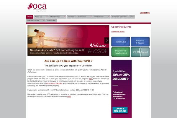 Coca website example screenshot