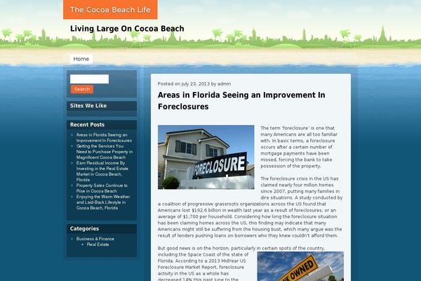 Beach theme site design template sample