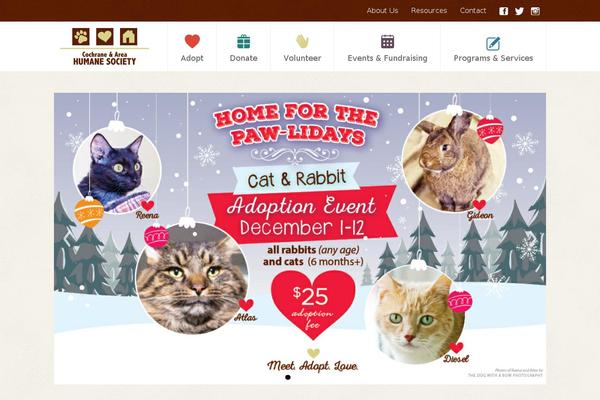 cochranehumane.ca site used Chs