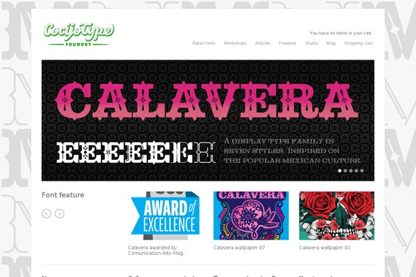 cocijotype.com site used Craft