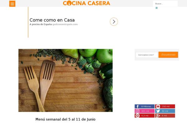 cocina-casera.com site used Vegetexia