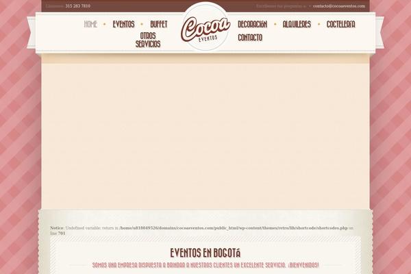 cocoaeventos.com site used Retro