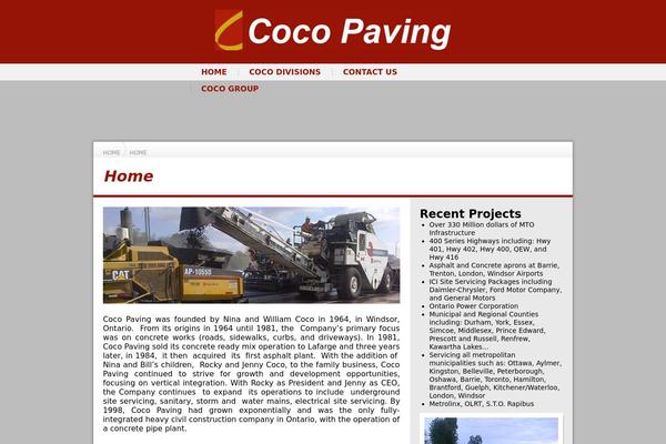 Coco theme site design template sample