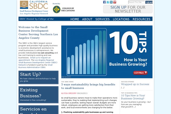 Sbdc theme site design template sample