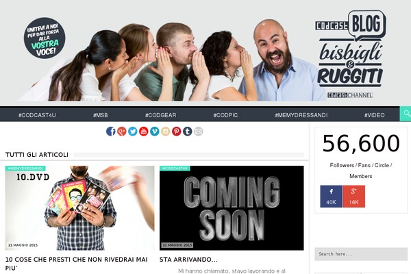 codcast.it site used Codcast