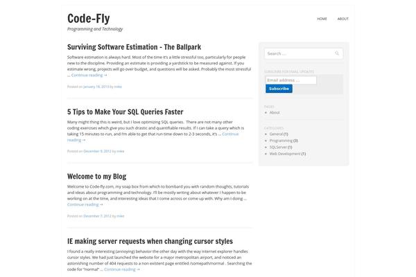 Tiga theme site design template sample