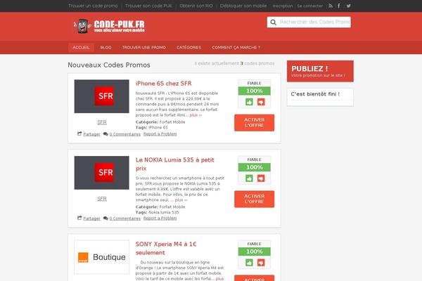Flatter theme site design template sample
