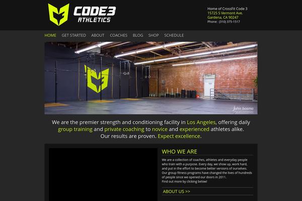 code3athletics.com site used Code3