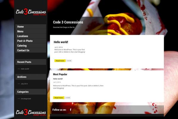 Woop theme site design template sample