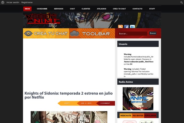 codeanime.net site used Vulcan