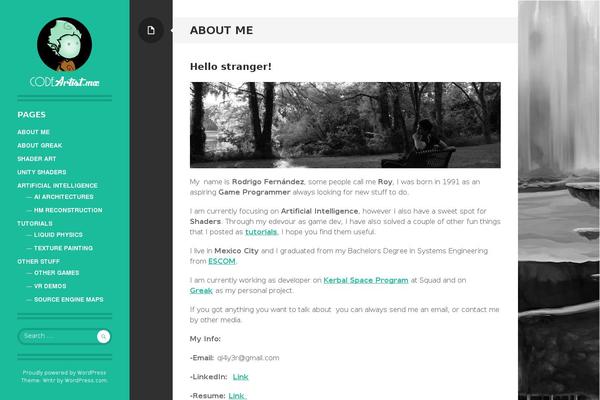 Writr theme site design template sample