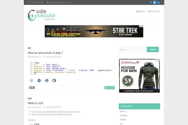 codeexecute.com site used Cetheme-child
