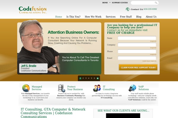 Core theme site design template sample