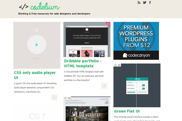 Gridly theme site design template sample