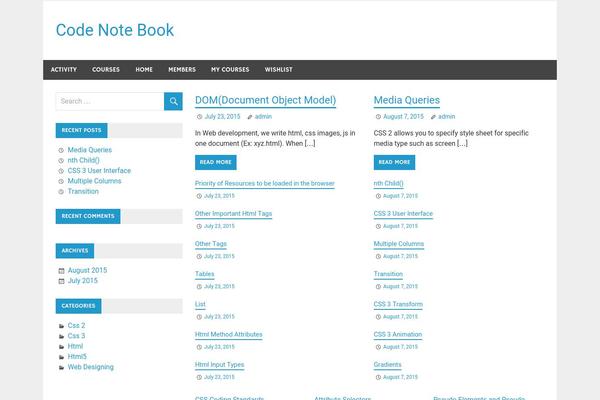 Merlin theme site design template sample