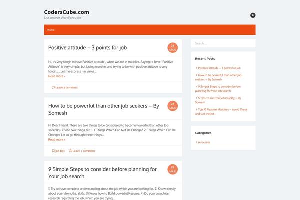 The Box theme site design template sample