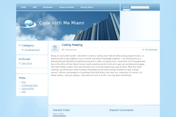 Cloudy theme site design template sample