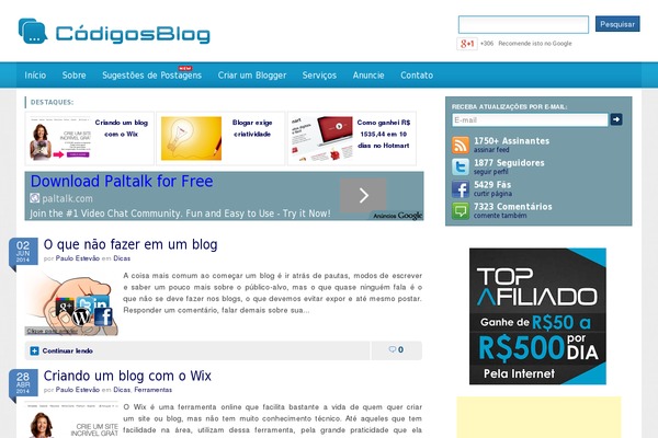codigosblog WordPress theme, websites list used codigosblog theme codigosblog theme websites examples