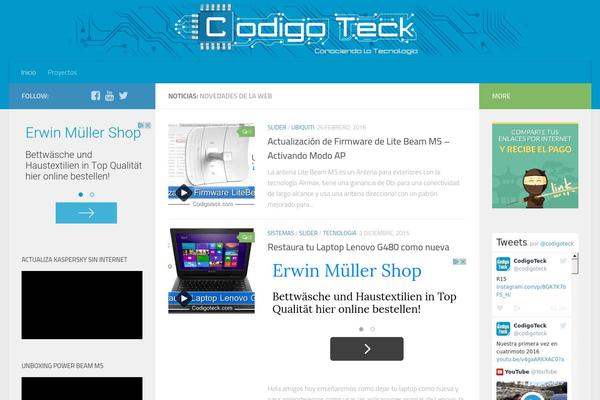 Hueman theme site design template sample