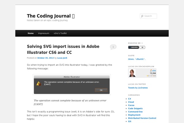Site using CodeColorer plugin