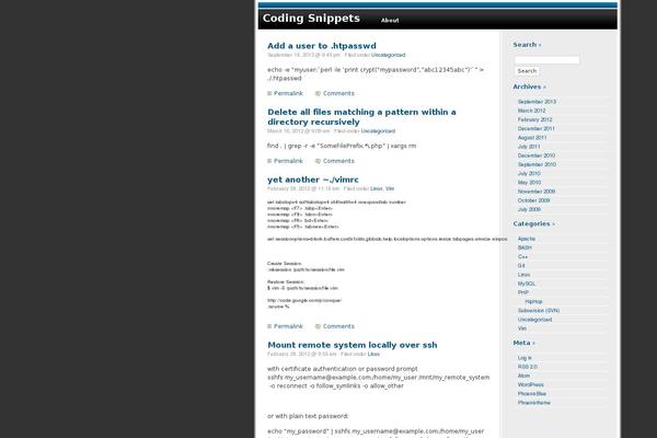 codingsnippets.com site used Phoenixblue