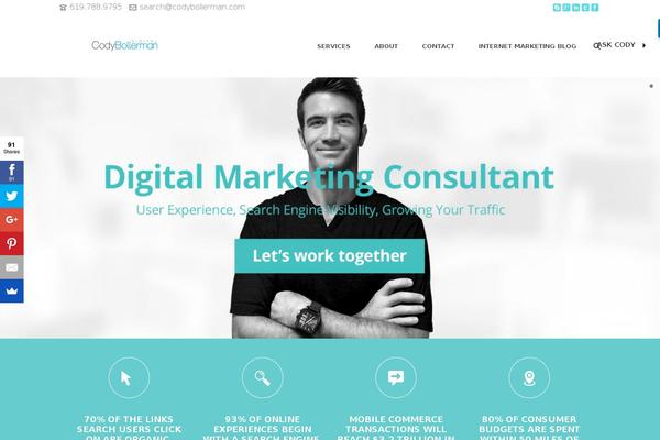 Jupiter theme site design template sample