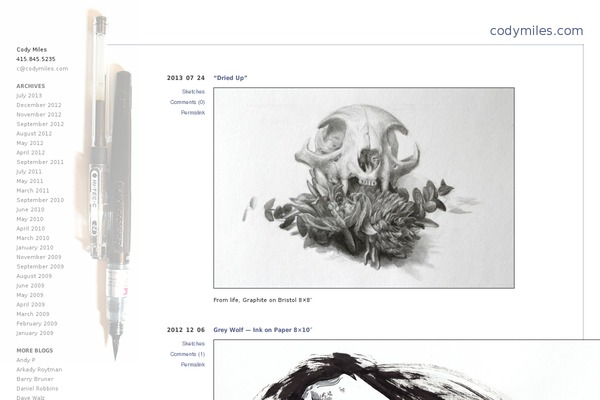 Barthelme theme site design template sample