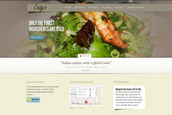 MyCuisine theme site design template sample