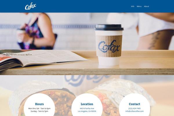 The One Pager theme site design template sample