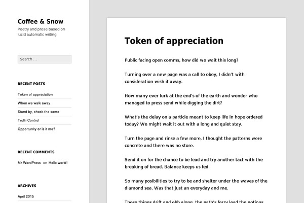 Twenty Fifteen theme site design template sample