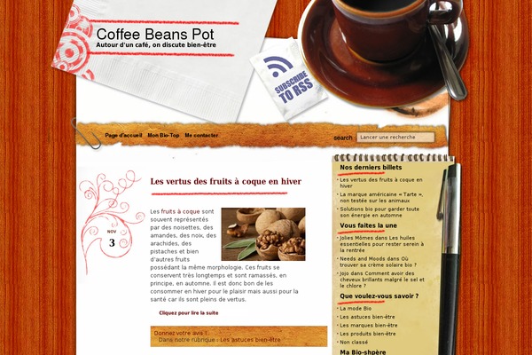 Morning Coffee theme site design template sample