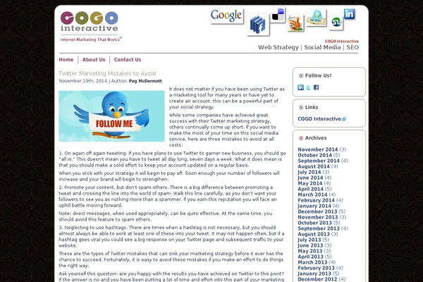 Site using About Me plugin