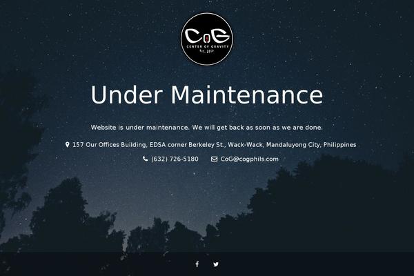 Site using Coming-soon-wp plugin