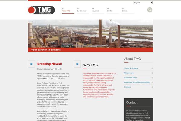 Industrial theme site design template sample