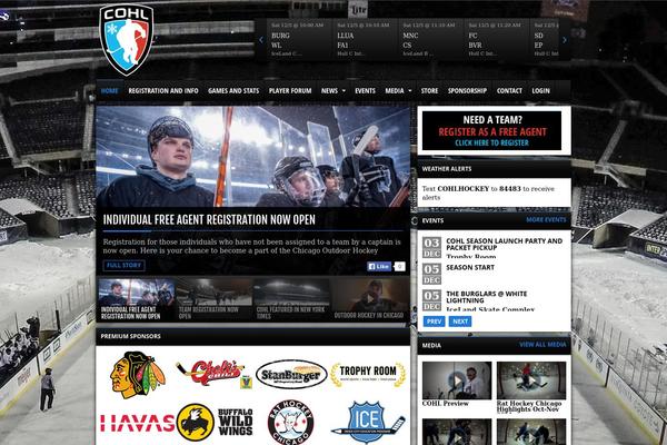 Storm theme site design template sample