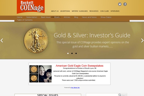 Magazine theme site design template sample