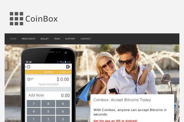 coinbox.it site used Motif-wpcom