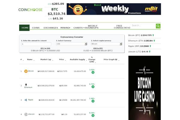 coinchoose.com site used Coinchoose