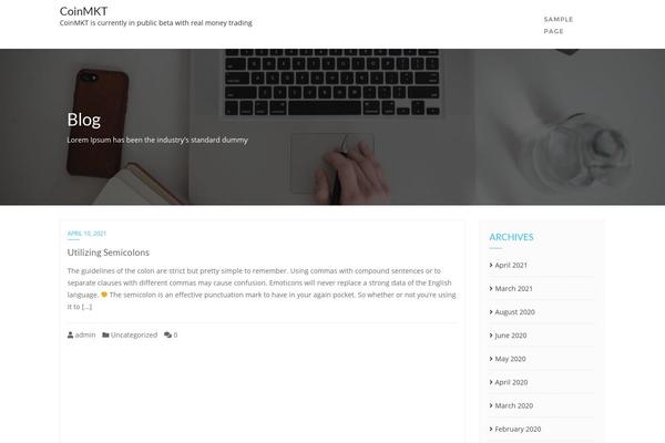 Bizberg theme site design template sample