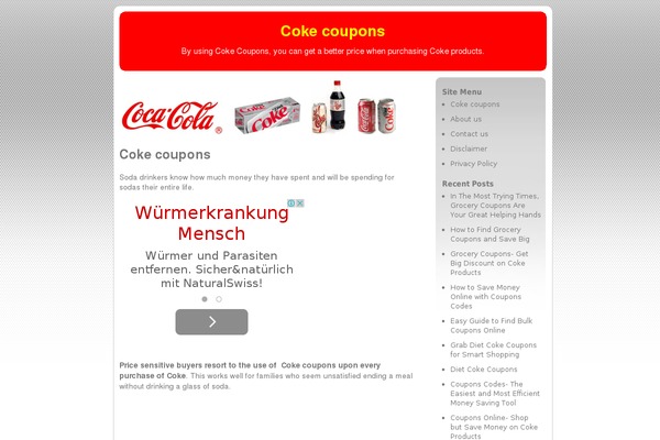 coke-coupons.org site used Ce4