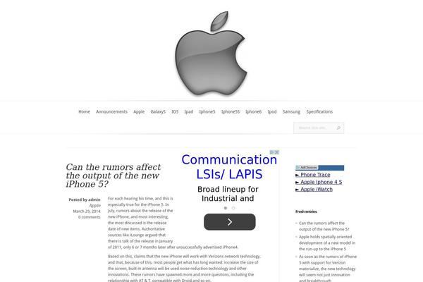 Evolution theme site design template sample