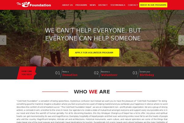 coldfeetfoundation.org site used Coldfeetfoundation