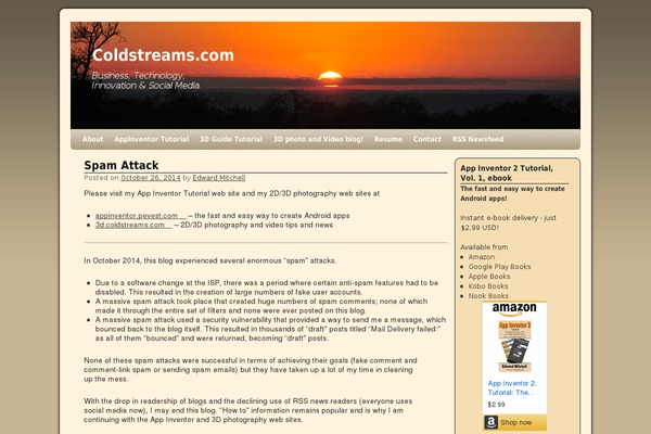 Twenty Ten theme site design template sample