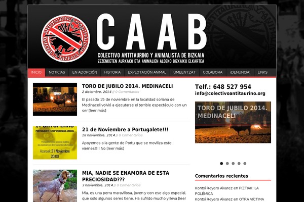 colectivoantitaurino.org site used MH Magazine lite