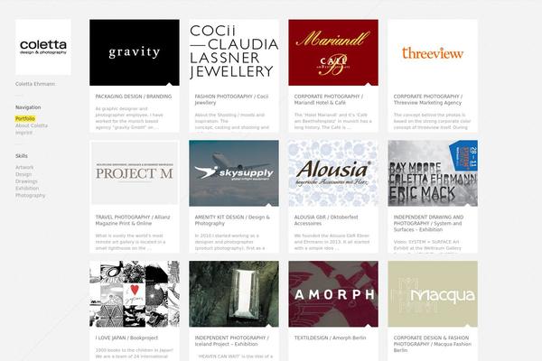 Gridlocked theme site design template sample
