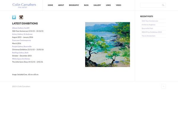 colincarruthers.com site used Timeline