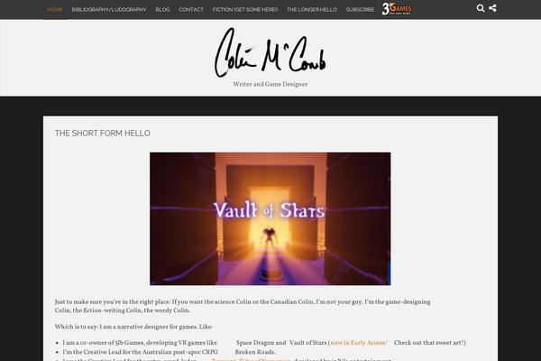 colinmccomb.com site used Stranger