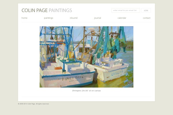 colinpagepaintings.com site used Colin_clean